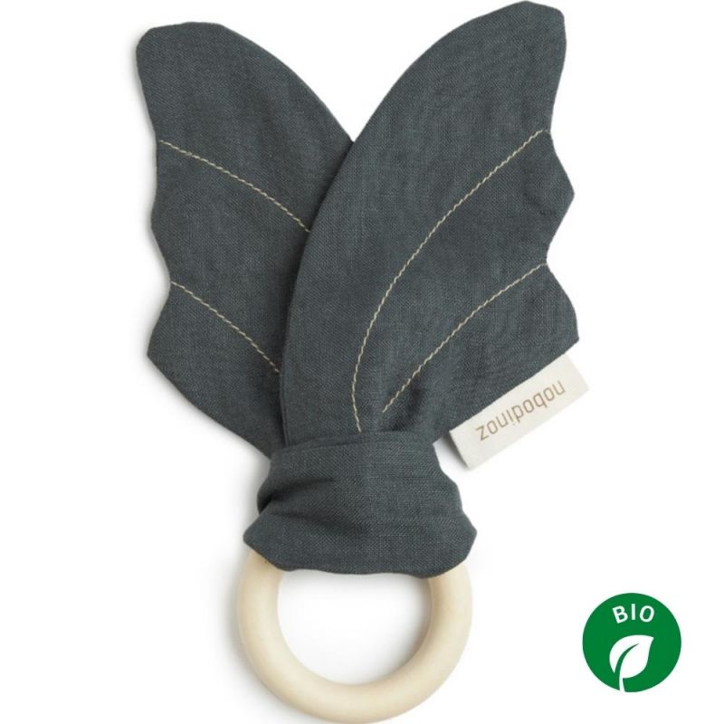Anneau de dentition Lin français green blue Nobodinoz
