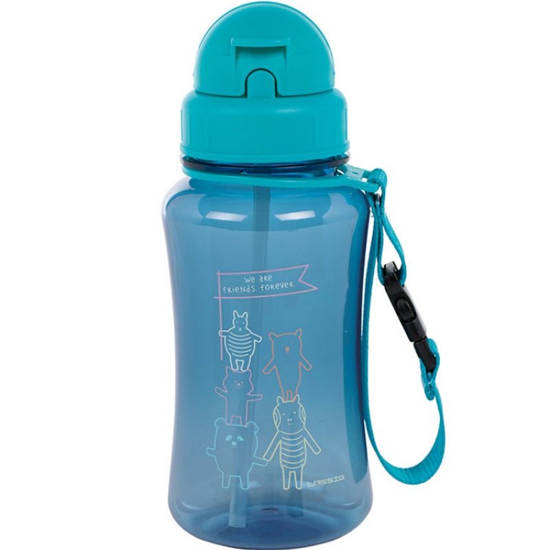 Gourde en plastique About Friends bleu (350 ml) Lässig