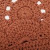 Tapis lavable rond Alma crochet ambre lavable en machine (120 cm)  par Nattiot