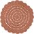 Variation Terracotta du produit Tapis lavable rond Alma crochet ambre lavable en machine (120 cm) de la marque Nattiot