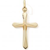 Pendentif Croix arrondie (or jaune 9 carats)