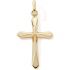 Pendentif Croix arrondie (or jaune 9 carats) - Baby bijoux