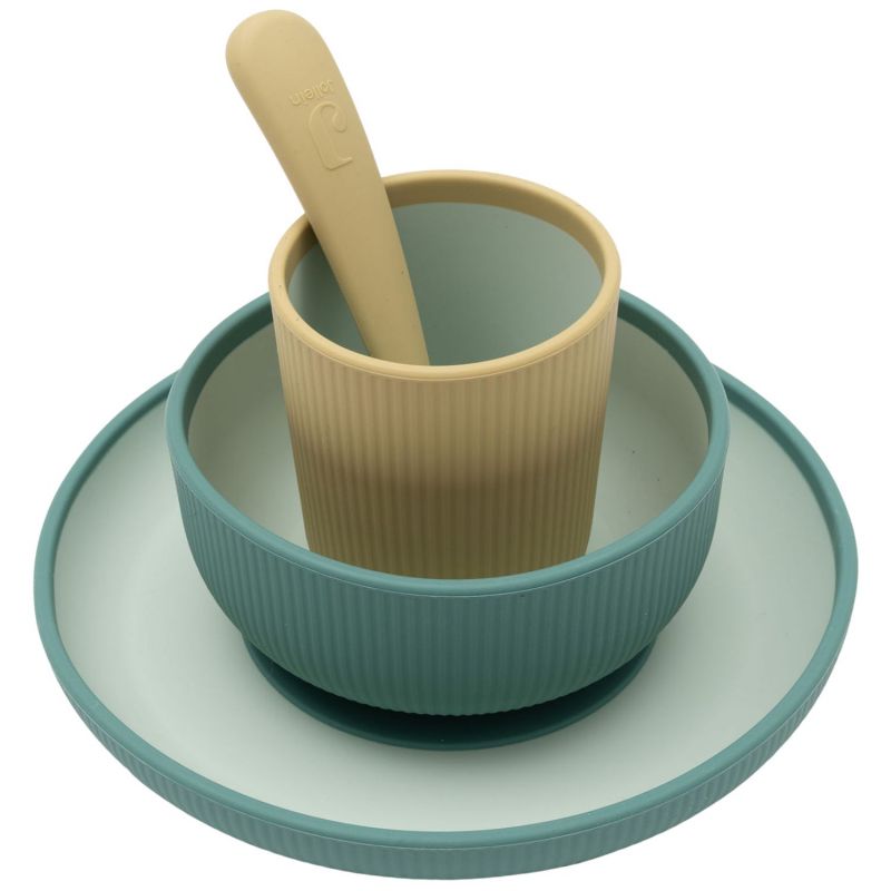 Coffret repas en silicone Jade Shades (4 pièces) Jollein Produit 1
