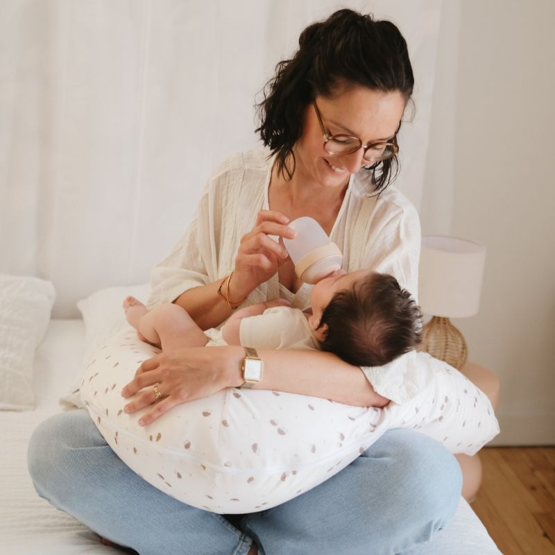 Coussin de maternité jersey écru hérissons Tinéo Ambiance 7