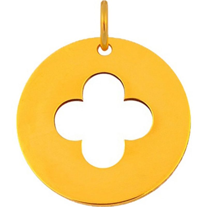 Médaille croix romane et anneau (or jaune 18 carats) Maison La Couronne