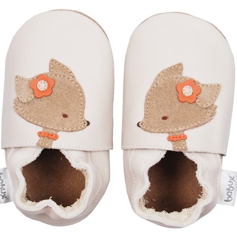 Chaussons en cuir Soft soles renard ecru (9-15 mois) Bobux