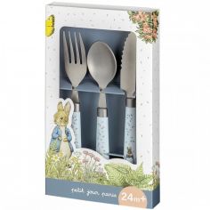 Lot de 3 couverts en inox Pierre Lapin