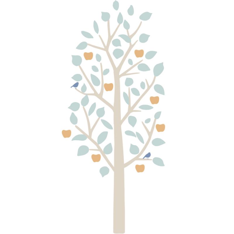 Sticker mural Small Apple Tree bébé bleu (140 cm) Mimi'lou