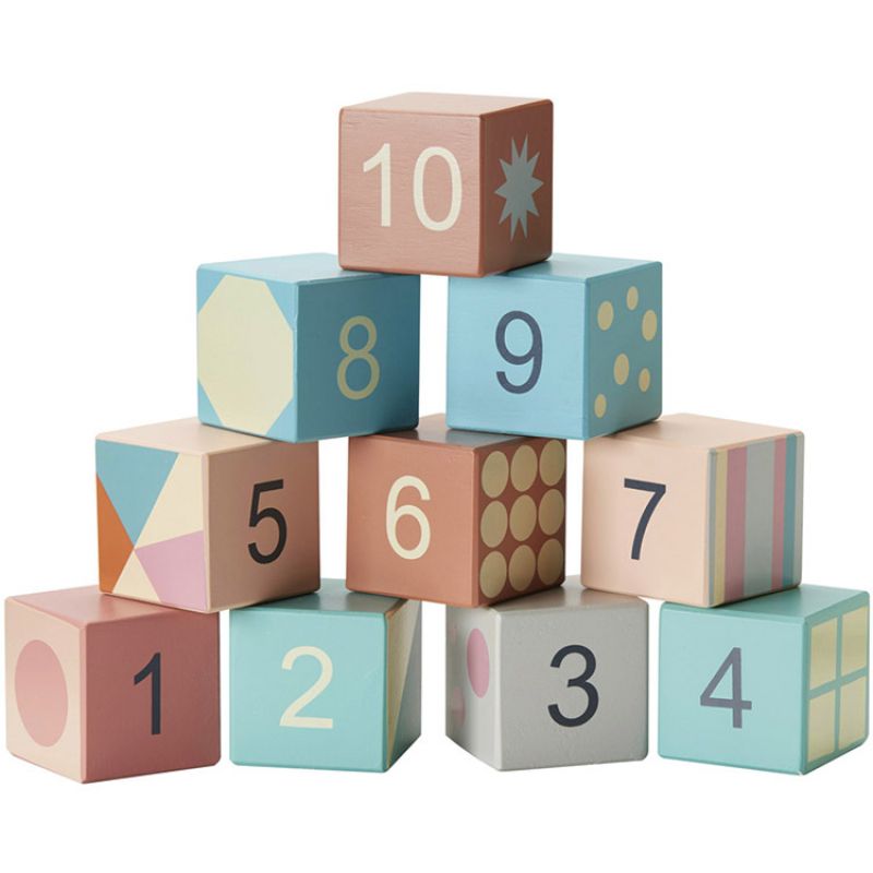 Blocs de construction en bois Edvin (10 pièces) Kid's Concept