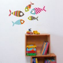 Stickers muraux Petits poissons  par Série-Golo