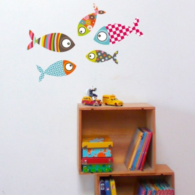 Stickers muraux Petits poissons Série-Golo