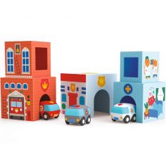 Cubes à empiler Topani car - Djeco