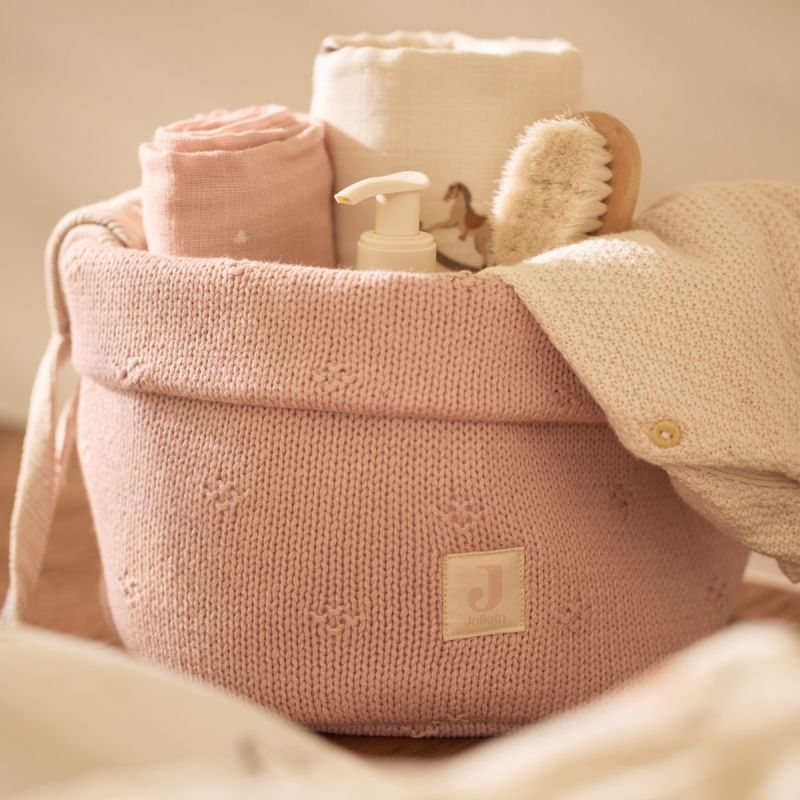 Panier de rangement Cosy Knit Wild Rose (14 x 18 cm) Jollein Ambiance 2