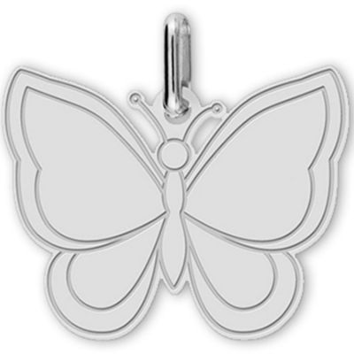 Pendentif Papillon (or blanc 750°) Lucas Lucor