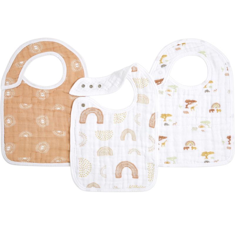 Lot de 3 bavoirs en coton keep rising aden + anais