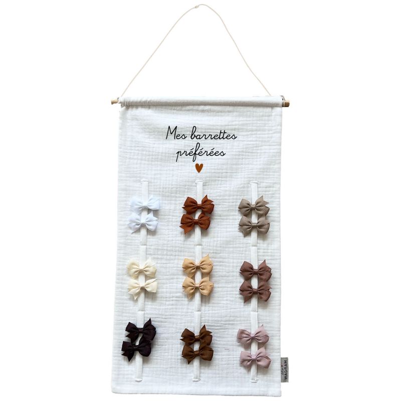 Porte-barrettes Gaze Ecru (personnalisable) Atelier Wagram Produit 4