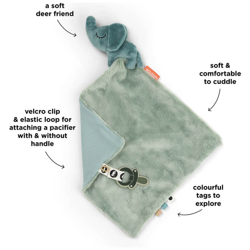 Doudou plat Elphee Bleu Done by Deer Produit 5