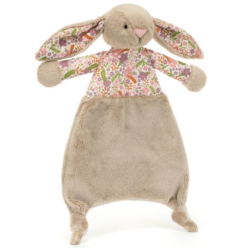 Doudou plat Lapin en fleurs Beige Jellycat Produit 1