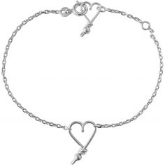 Bracelet chaîne Mon cœur S (argent massif 925) - Padam Padam