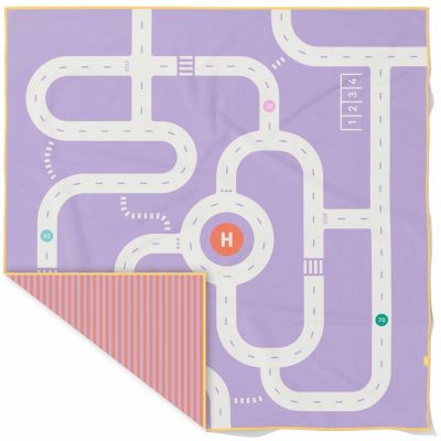 Serviette de plage 2 en 1 Circuit Lavande (180 x 180 cm)