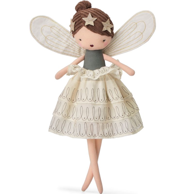 Poupée souple fée Mathilda avec robe écrue (35 cm) Picca Loulou