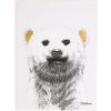 Affiche peinture ours polaire or (30 x 40 cm)  par Childhome