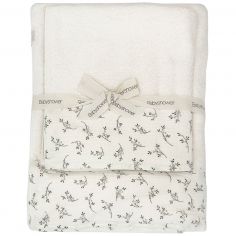 Lot de 2 serviettes de toilette Mini&Max Olive Bloom - Babyshower