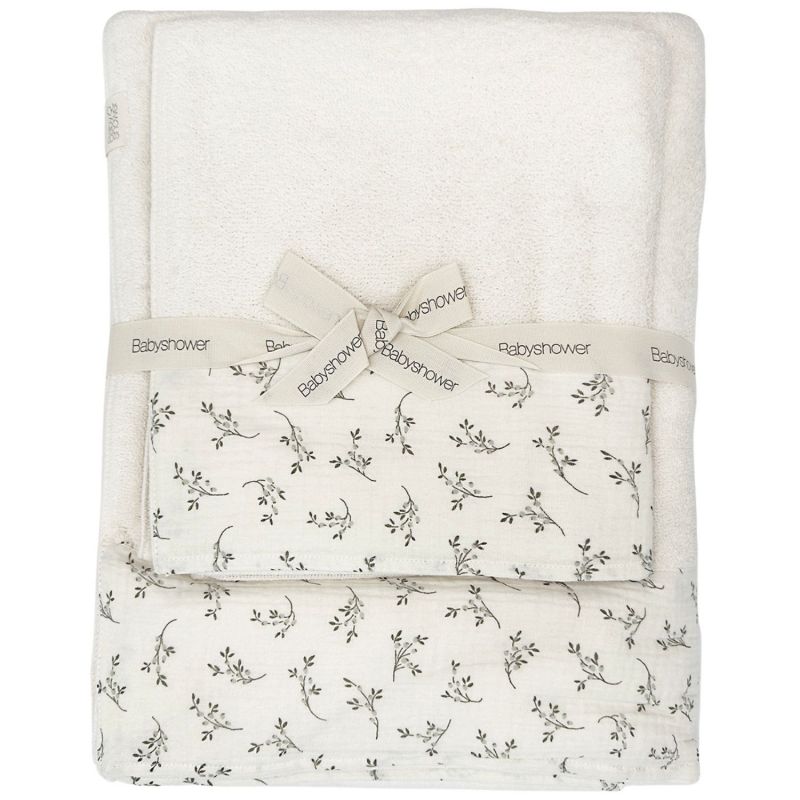 Lot de 2 serviettes de toilette Mini&Max Olive Bloom Babyshower Produit 1