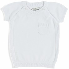 Pull manches courtes blanc (3 mois : 62 cm)  par Baby's Only