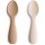 Variation Beige, écru du produit Lot de 2 cuillères bébé Natural-Shifting sand de la marque Mushie