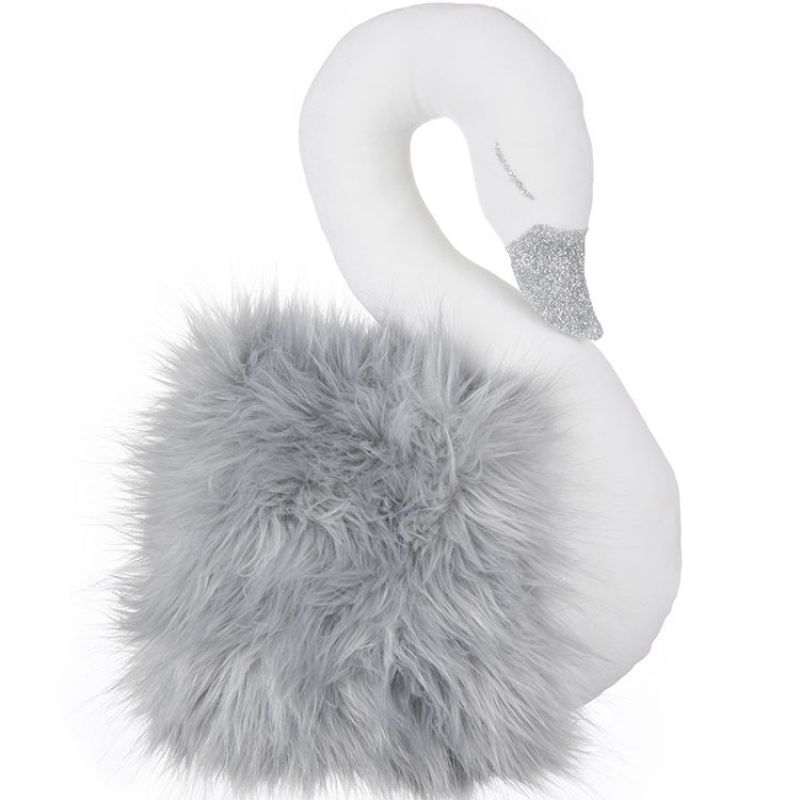 Trophée cygne fourrure grise Cotton&Sweets