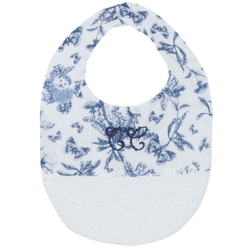 Bavoir à pression Toile de Jouy bleu Tartine et Chocolat Produit 1