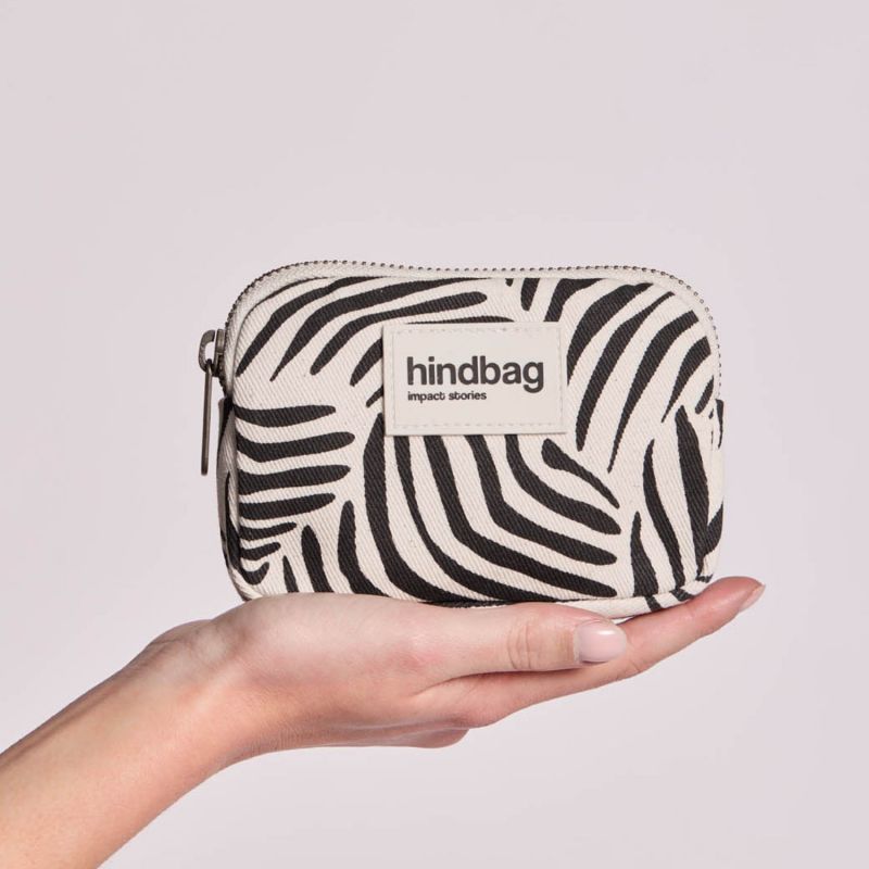 Porte-monnaie Lili Zèbre Ecru Hindbag Ambiance 2