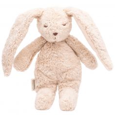Petit Lapin sensoriel en coton bio sable - Moonie