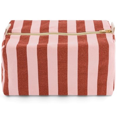 Trousse de toilette Vic rayée Brick-Chamallow Rose in April
