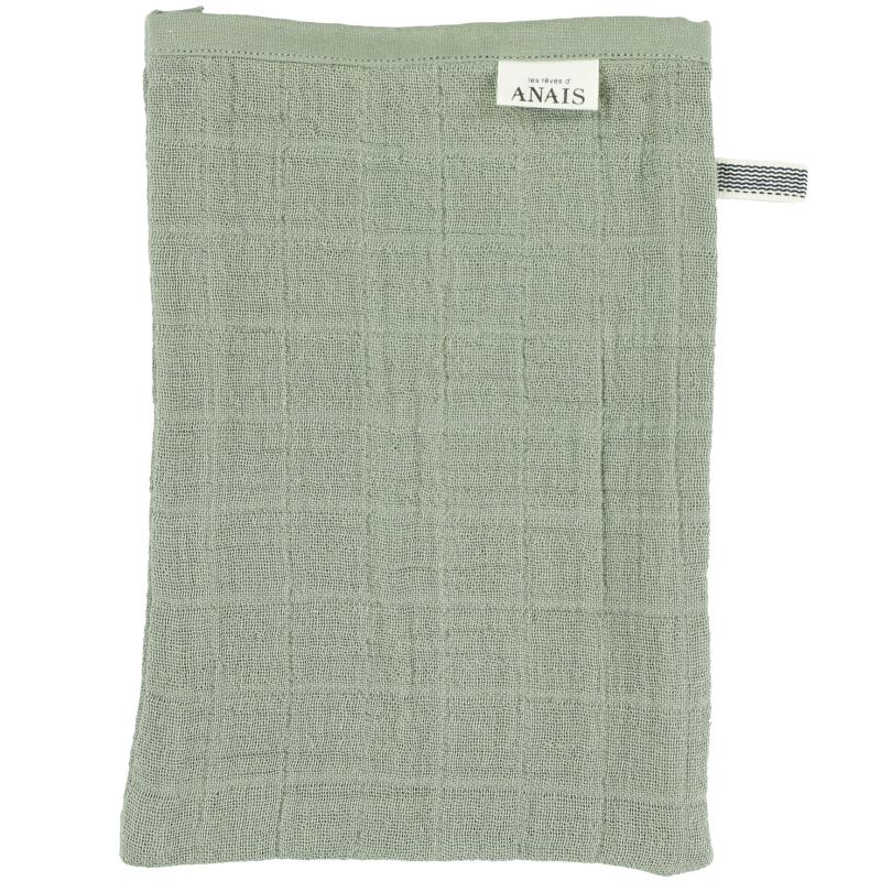 Lot de 2 gants de toilette en mousseline Bliss Olive Trixie
