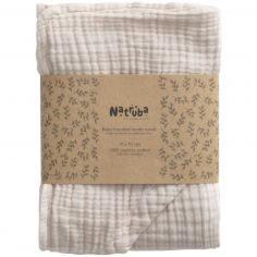 Cape de bain en coton bio crème - Natruba