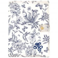 Protège carnet de santé Toile de Jouy bleu - Tartine et Chocolat