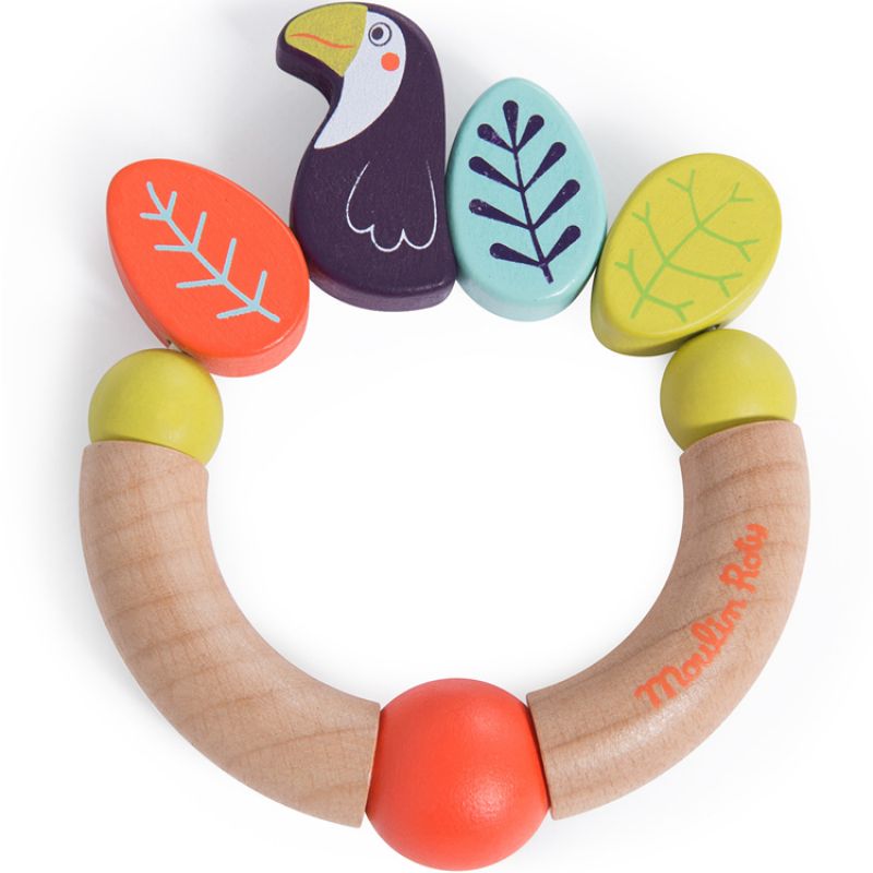 Hochet bois Pakou le toucan Dans la Jungle Moulin Roty Produit 1 grande taille