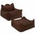 Variation Marron du produit Fauteuil pouf et repose-pieds Warm Hazel molletonné de la marque Wigiwama