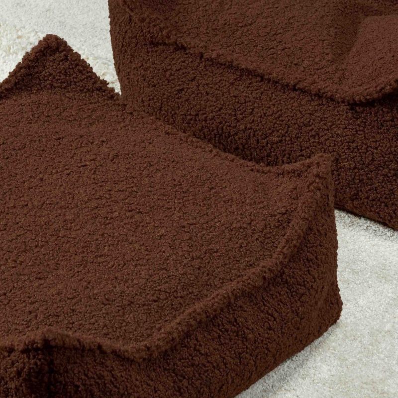 Fauteuil pouf et repose-pieds Warm Hazel molletonné Wigiwama Ambiance 4