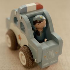 Voiture de police en bois