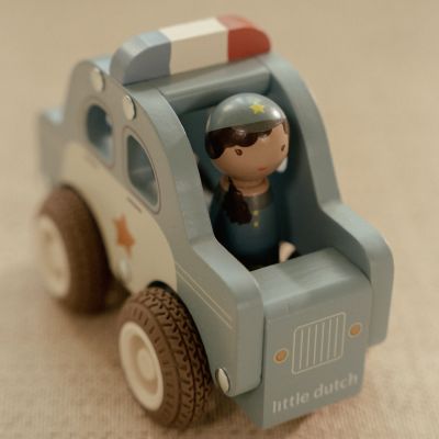 Voiture de police en bois