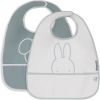 Lot de 2 bavoirs plastifiés Miffy Peekaboo Sea Green - Jollein