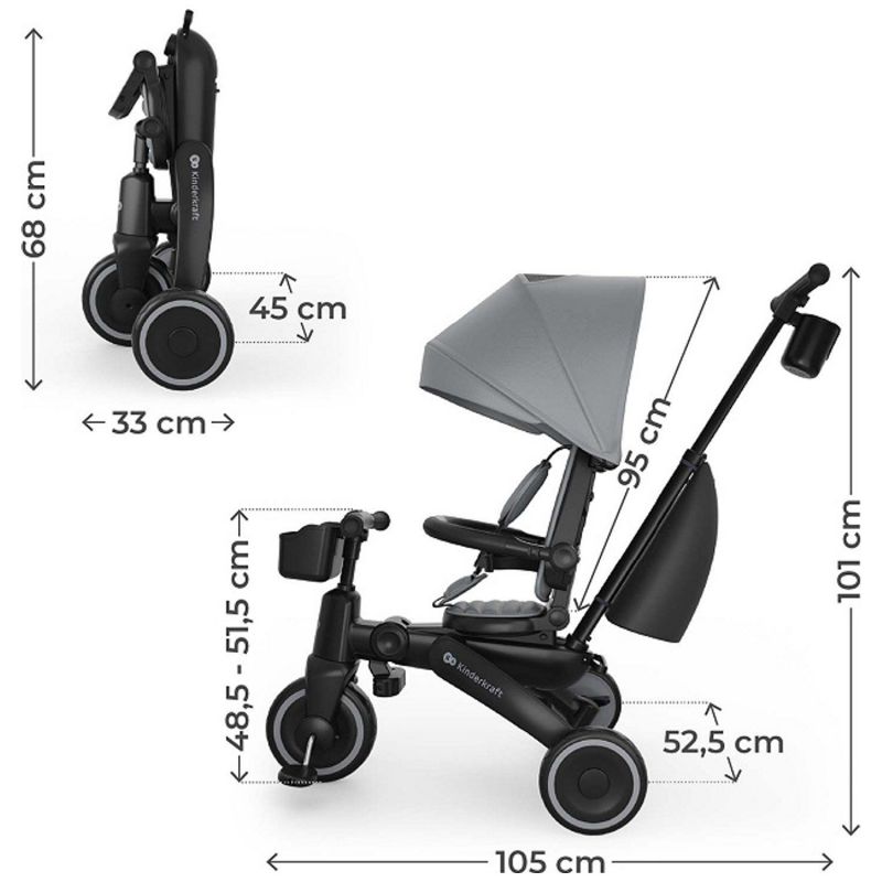 Tricycle évolutif Jazz 3 Grey Kinderkraft Produit 9