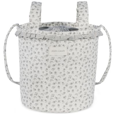 Sac Bucket Little Bloom Fleurs Gris Pasito a pasito