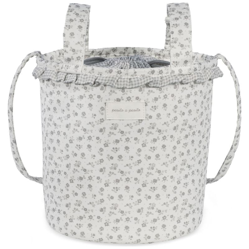 Sac Bucket Little Bloom Fleurs Gris Pasito a pasito Produit 1
