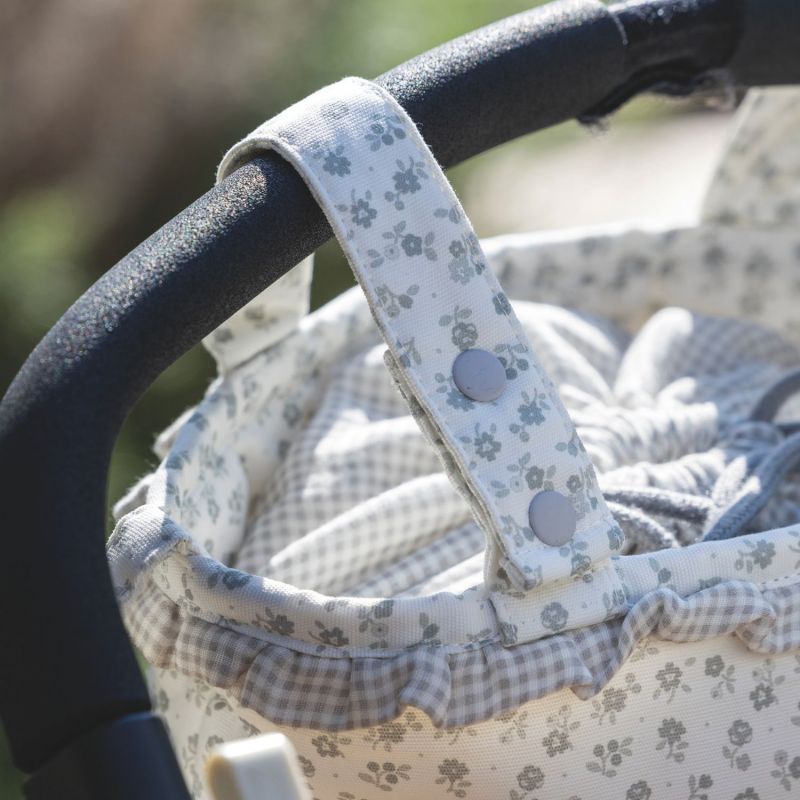 Sac Bucket Little Bloom Fleurs Gris Pasito a pasito Ambiance 8