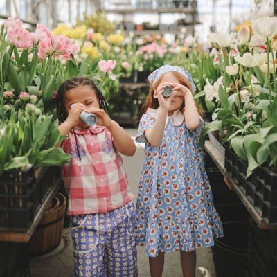 Lot de 2 kaléidoscopes Pastel Blooms-Blue Flowers