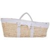 Couffin moïse naturel avec matelas et habillage jersey cœurs - Childhome